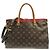Borsa Louis Vuitton Monogram Pallas Marrone Fuschia