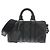 Louis Vuitton Taurillon Monogram Keepall Bandoulière 25cm Boston Bag Nero