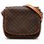 Céline Bolsa Tiracolo Celine Brown Macadam Coated Canvas Marrom