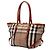 Borsa Burberry Brown Small House Check Canvas Bridle Salisbury Marrone Marrone chiaro - vista 2