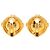 Orecchini a clip rotondi placcati oro Chanel Gold CC D'oro - vista 2