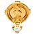 Orecchini a clip rotondi placcati oro Chanel Gold CC D'oro - vista 3