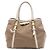 Prada Beige Canvas Canapa Logo Bow Satchel