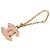 Amuleto de bolso Chanel Gold CC chapado en oro y strass Dorado