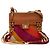 Borsa a tracolla Jane Chloé in patchwork di vitello e camoscio marrone, piccola con frange