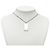 Collana Louis Vuitton Silver Brass Collier Plaque Damier Pendant Necklace Argento - vista 7