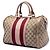 Borsa Boston Gucci Joy Media in tela GG beige con banda Web - vista 2