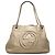 Borsa Tote Soho Gucci Gold Medium in pelle di vitello metallizzata con catena