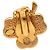 Orecchini a clip Chanel Rosa CC placcati oro smalto quadrifoglio - vista 3