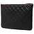 Clutch Chanel Black Medium Quilted Caviar O Case Nero - vista 2