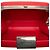 Balenciaga Mini Custodia Lunch Box in Acetato Rosso - vista 4