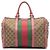 Bolso Boston Gucci Joy mediano en lona GG beige con banda Web