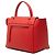 Céline Celine Mini Borsa Cintura in Pelle di Vitello Grana Rossa Rosso - vista 2