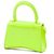 mala Hourglass Balenciaga Mini em pele de vitelo com relevo de crocodilo verde - vista 2