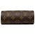 Louis Vuitton Brown Monogram Papillon Pochette Marrone - vista 3