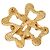 Spilla a trifoglio Chanel Gold CC placcata oro D'oro - vista 2