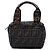 Borsa a mano Fendi Mini Zucca Canvas Marrone Castaño