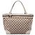 Gucci Mayfair Tote aus beigem GG Canvas mit Web-Streifen