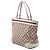 Gucci Mayfair Tote aus beigem GG Canvas mit Web-Streifen - Ansicht 2