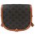 Céline Celine Brown Medium Triomphe Coated Canvas Folco Crossbody Marrone Marrone scuro - vista 2