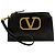 Necessaire VLogo in pelle di vitello nera Valentino Nero