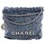 Borsa Chanel Blue Mini Denim Studded 22