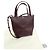 LOEWE Mini Tote Puzzle Fold in vitello lucido rosso Bordò - vista 11
