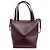 LOEWE Mini Tote Puzzle Fold in vitello lucido rosso Bordò - vista 2