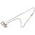 Chanel Silver CC Brass Heart Pendant Necklace Silvery