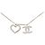 Chanel Silver CC Brass Heart Pendant Necklace Silvery - view 2