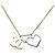 Chanel Silver CC Brass Heart Pendant Necklace Silvery - view 3