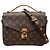 Louis Vuitton Brown Monogram Pochette Metis Marrone