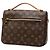 Louis Vuitton Brown Monogram Pochette Metis Marrone - vista 2