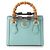 Borsa Gucci Blue Mini Calfskin Bamboo Diana Satchel Blu chiaro