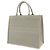 Christian Dior Book Tote aus grauem Canvas Braun - Ansicht 3