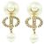 Orecchini a goccia Christian Dior Tribal E1811TRICY Bianco