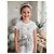 Monnalisa Kleid mit Paris-Print 10 a Weiß - Ansicht 2