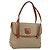 Céline Celine Vintage Macadam Canvas and Leather Beige