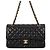 Timeless Chanel Classic Matelassé Schultertasche mit Kette Schwarz