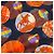 Hermès Long Stole Silk Muslin Borduc Medallion Nero Multicolore Arancione - vista 6