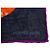Hermès Long Stole Silk Muslin Borduc Medallion Nero Multicolore Arancione - vista 7