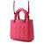 Borsa Christian Dior Lady Cannage Small in pelle di agnello Rosa - vista 2