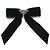 NUOVO PRADA 1IF154 FERMAGLIO PER CAPELLI FIOCCO IN VELLUTO NERO BARRETTE HAIR CLIP