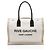 Saint Laurent Tote Small Rive Gauche in Tela e Pelle di Vitello Marrone Beige