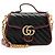 Gucci Matelasse Leather Torchon GG Marmont Mini Top Handle Nero
