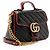 Gucci Matelasse Leather Torchon GG Marmont Mini Top Handle Nero - vista 2