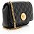 Bolsa de aba pequena Medusa Square em couro acolchoado Versace Preto - vista 2