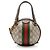 Borsa Mini Basketball Gucci GG Supreme Ophidia Marrone Beige - vista 3