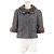 Chaqueta Chanel de Tweed y Piel de Conejo Castaño Gris antracita