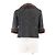 Chaqueta Chanel de Tweed y Piel de Conejo Castaño Gris antracita - vista 8